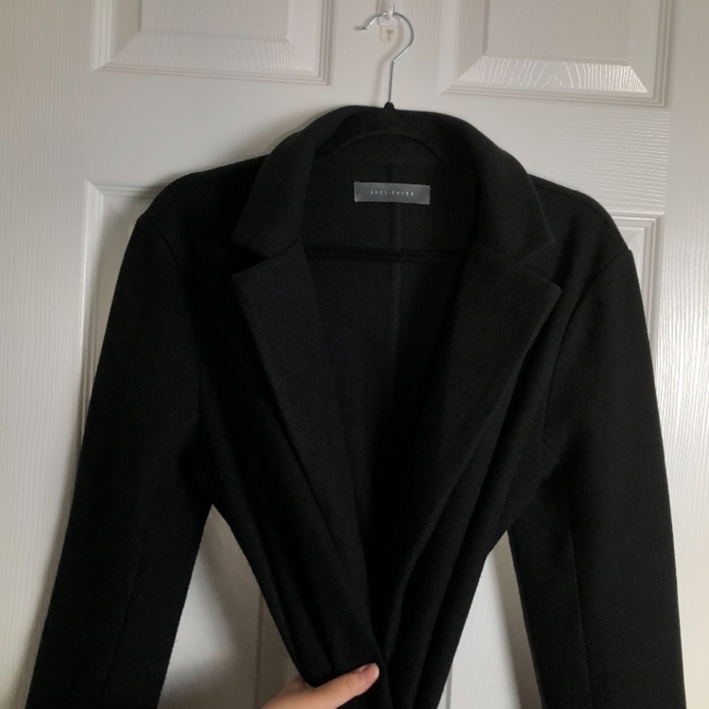 Suzy Shier - Black Trench Coat - Picture 2 of 12